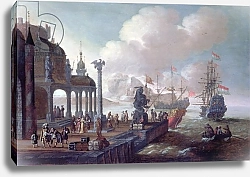 Постер Лингельбах Иоханнес Mediterranean Harbour Scene