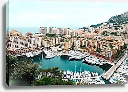Постер Порт в Монако с яхтами