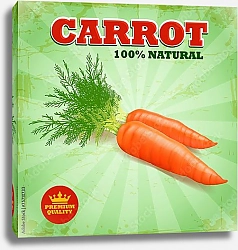 Постер Ретро плакат с морковью