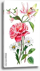 Постер Букет из диких цветов и ягод