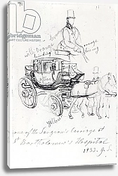 Постер Шарф Джордж (грав) Surgeon's Carriage at St. Bartholomews Hospital, London, 1833