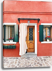Постер Дверь в Бурано, Венеция, Италия