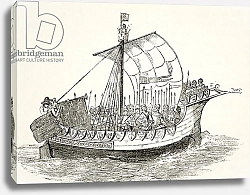 Постер Школа: Английская 19в. War ship in the 15th century, from 'The National and Domestic History of England' 