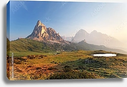 Постер Горный пейзаж в Доломитовых Альпах, Италия.
