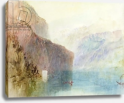 Постер Тернер Уильям (William Turner) Tell's Chapel, Lake Lucerne, c.1841