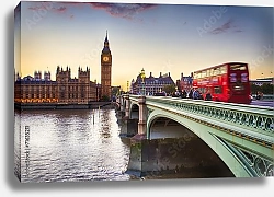 Постер Великобритания, Лондон. Классический вид на Вестминстерский мост