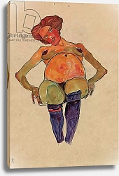 Постер Шиле Эгон (Egon Schiele) Seated pregnant woman