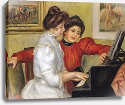 Постер Ренуар Пьер (Pierre-Auguste Renoir) Yvonne and Christine Lerolle at the piano, 1897