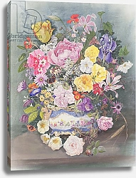 Постер Гиббинс Джон (совр) Flowers in a Sevres Jardiniere