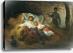 Постер Трутовский Константин На сеновале. 1872