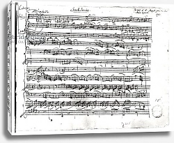Постер Моцарт Вольфганг Ms.225 Sonate Premiere for violin and harpsichord in C major 1782