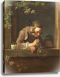 Постер Шарден Жан-Батист Soap Bubbles, c. 1733- 34
