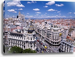 Постер Испания, Мадрид. View of the Gran Via