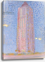 Постер Мондриан Пит Lighthouse at Westkapelle in Pink, 1909