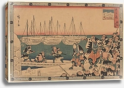 Постер Утагава Хирошиге (яп) The Ronin Embarking