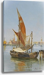 Постер Брандис Антуанетта Fishing boats in the lagoon, Venice