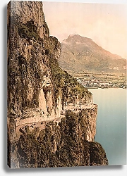 Постер Италия. Извилистая дорога в горах