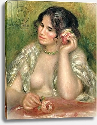 Постер Ренуар Пьер (Pierre-Auguste Renoir) Gabrielle with a Rose, 1911