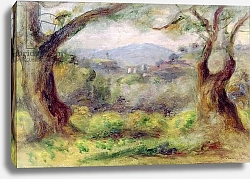 Постер Ренуар Пьер (Pierre-Auguste Renoir) Landscape at Les Collettes, 1910