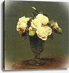 Постер Фантен-Латур Анри White Roses, 1873