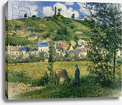 Постер Писсарро Камиль (Camille Pissarro) Landscape at Chaponval, 1880