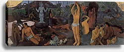 Постер Гоген Поль (Paul Gauguin) Откуда мы пришли? Кто мы? Куда мы идём?