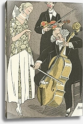 Постер Неизвестен Gazette du Bon Ton, 1920 – No. 9, Pl. 66: O Maitre el Relicario / Robe de dîners garnie de ruban