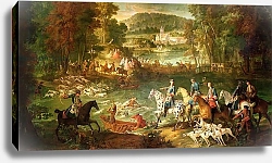 Постер Одри Жан-Батист Hunting at the Saint-Jean Pond in the Forest of Compiegne, before 1734