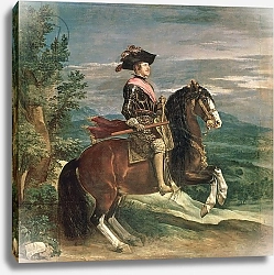 Постер Веласкес Диего (DiegoVelazquez) Equestrian Portrait of Philip IV c.1636