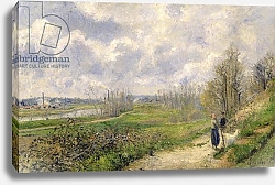 Постер Писсарро Камиль (Camille Pissarro) La Sente du Chou, near Pontoise, 1878