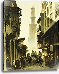Постер Пазини Альберто Street Scene in Damascus, 1861