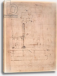 Постер Микеланджело (Michelangelo Buonarroti) Design for the tomb of Pope Julius II