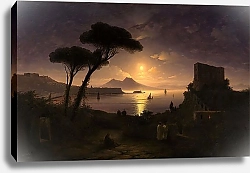 Постер Айвазовский Иван Неаполитанский залив в лунную ночь