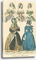 Постер Fashions for March 1844 №2