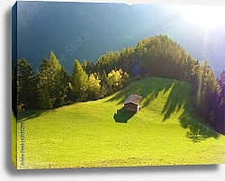 Постер Австрия. Домик в горах