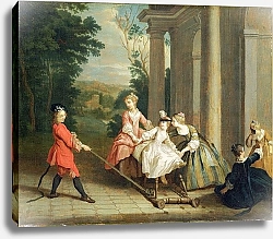 Постер Нолекенс Джозеф Children Playing with a Hobby Horse, c.1741-47