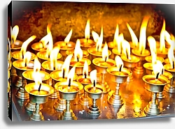 Постер Непал. Свечи в храме