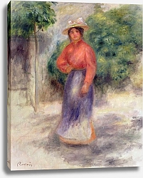 Постер Ренуар Пьер (Pierre-Auguste Renoir) Gabrielle in the garden, c.1905 ?
