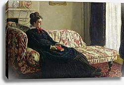 Постер Моне Клод (Claude Monet) Meditation, or Madame Monet on the Sofa, c.1871