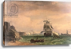 Постер Уитком Томас Men-O'-War and Small Craft at Portsmouth Harbour, late 18th or early 19th century