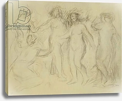 Постер Ренуар Пьер (Pierre-Auguste Renoir) Study for the Judgement of Paris; Etude pour Le Jugement de Paris,