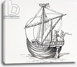 Постер Школа: Европейская Fifteenth Century Sailing Ship, c.1880