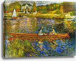 Постер Ренуар Пьер (Pierre-Auguste Renoir) Сена близ Анера (Лодка)
