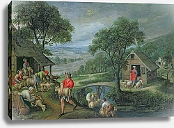 Постер Валкенборх Лукас Parable of the Good Shepherd, c.1580-90