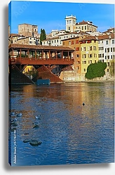 Постер Италия. Мост в городе Бассано дель Граппа