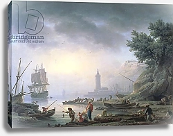 Постер Верне Клод Seaport at Dawn, 1751
