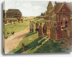 Постер Максимов Алексей В усадьбе князя. 1907
