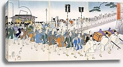 Постер Школа: Японская 19в. Samurai Warriors on the March