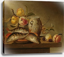 Постер Стинвик Хармен Still Life with Earthenware Jar, Fish and Fruit