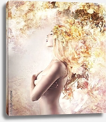 Постер Девушка с золотыми волосами
